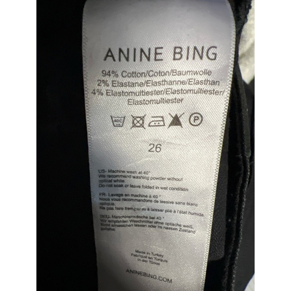 Anine Bing Black Skinny Jeans Sleek Modern Design - Picture 5 of 5